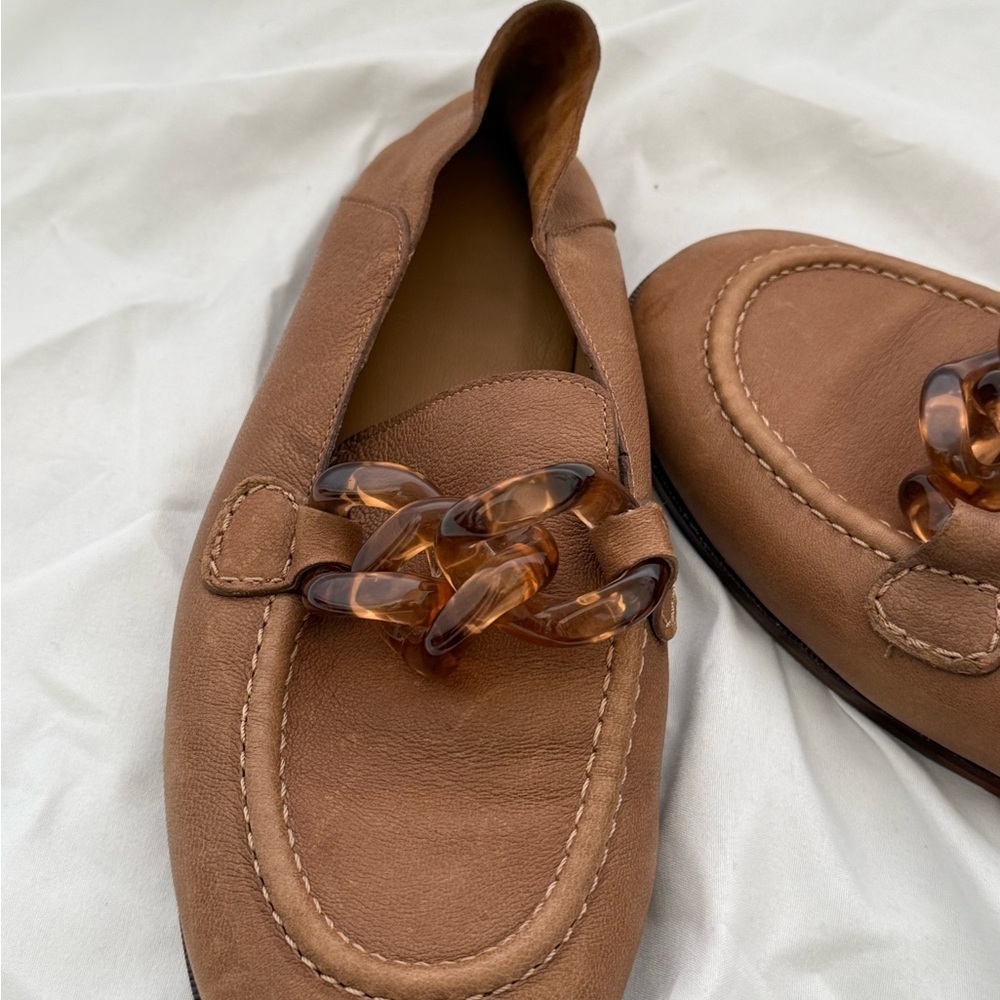 See By Chloe Tan Loafers with Tortoise Chain - Picture 4 of 10